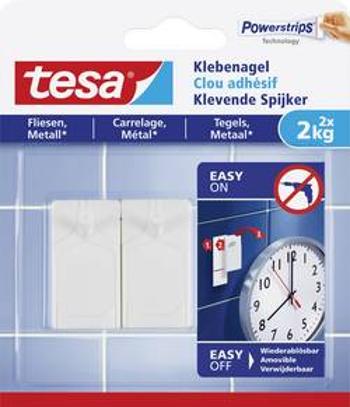 Tesa® lepicí hřebíky bílá 77762-00000-00 tesa Množství: 2 ks