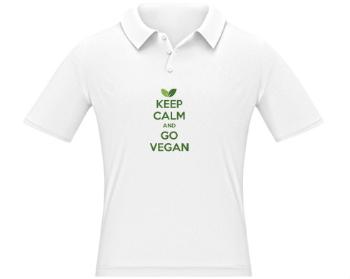 Pánská polokošile Keep calm and Go Vegan