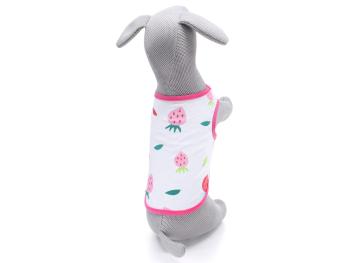 Vsepropejska Zada ovocné tričko s potiskem pro psa Barva: Růžová, Délka zad (cm): 39, Obvod hrudníku: 49 - 54 cm