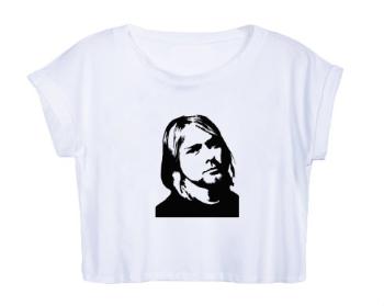 Dámské tričko Organic Crop Top Kurt Cobain