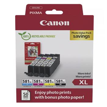 CANON CLI-581-XL - originální cartridge, černá + barevná