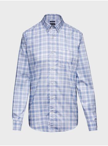 Modrá pánská košile performance poplin shirt in slim fit