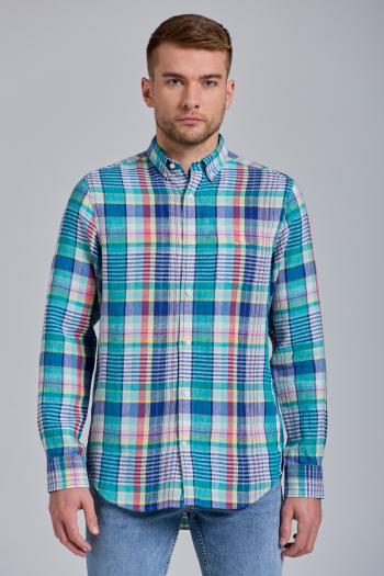 KOŠILE GANT D2.REG COLORFUL LINEN MADRAS BD zelená M