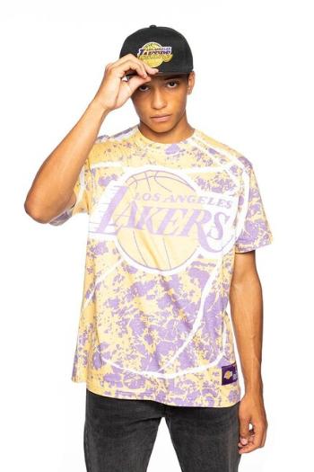 T-shirt Mitchell & Ness Los Angeles Lakers Jumbotron Submimated Tee light gold - M