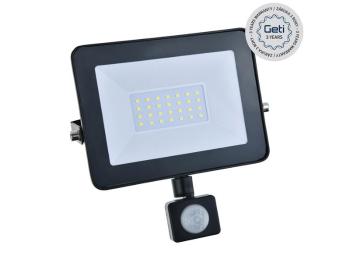 LED reflektor GETI GLF30P 30W s PIR čidlem