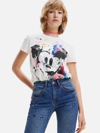 Desigual Mickey Crash Triko Bílá