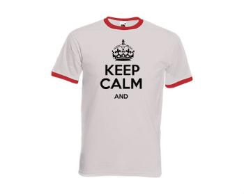 Pánské tričko s kontrastními lemy Keep calm