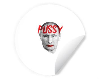 Samolepky kruh Pussy Putin