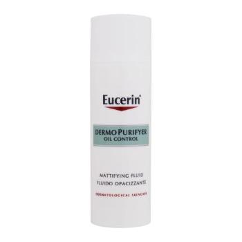 Eucerin DermoPurifyer Oil Control Mattifying Fluid 50 ml denní pleťový krém pro ženy na mastnou pleť; na problematickou pleť s akné