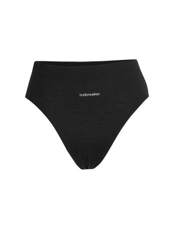 dámské merino kalhotky ICEBREAKER Wmns Queens High Cut Brief, Black velikost: S