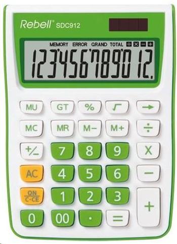 REBELL kalkulačka - SDC912 GR - zelená, RE-SDC912 GR BX