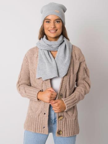 SVĚTLE ŠEDÁ SADA ČEPICE A ŠÁLY -JK-KMPL-1.14-GREY Velikost: ONE SIZE