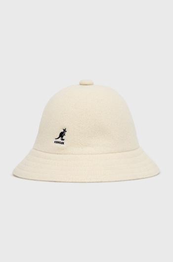 Vlněný klobouk Kangol béžová barva, vlněný