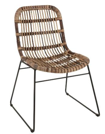 Dřevěná židle s kovovou konstrukcí Banana - 60*63*85 cm 1713