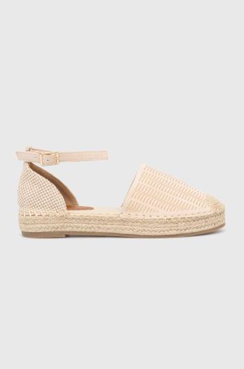 Espadrilky Answear Lab béžová barva, na platformě