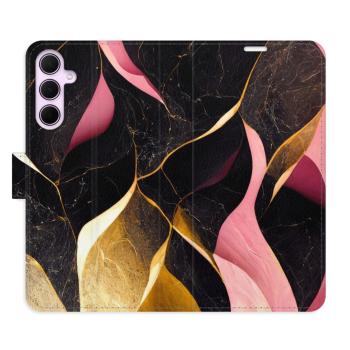 Flipové pouzdro iSaprio - Gold Pink Marble 02 - Samsung Galaxy A35 5G