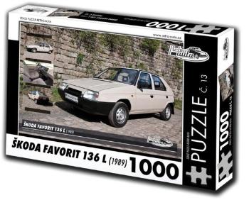 RETRO-AUTA Puzzle č. 13 Škoda Favorit 136 L (1989) 1000 dílků