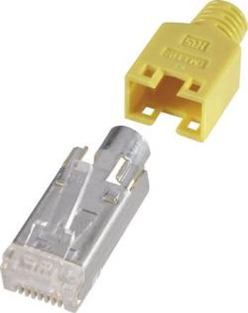 Konektor RJ45 Hirose Electronic, zástrčka rovná, 10 ks, žlutá