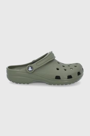 Pantofle Crocs dámské, zelená barva