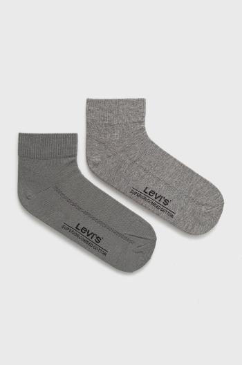 Ponožky Levi's ( 2-pak) pánské, šedá barva