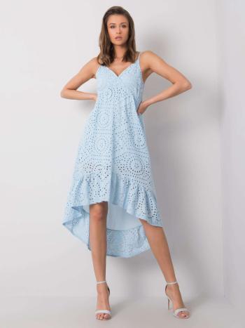 Modré dámské děrované letní šaty na ramínka TW-SK-BI-25480.93-blue Velikost: S
