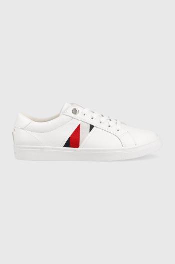 Kožené sneakers boty Tommy Hilfiger Corporate Tommy Cupsole bílá barva