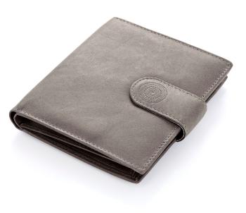 Dámská peněženka kožená mandala, tmavě šedá