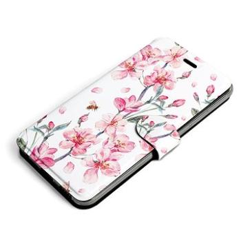 Mobiwear Flip pouzdro pro Samsung Galaxy S22 - M124S Růžové květy (5904808018470)