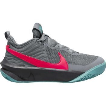 Nike TEAM HUSTLE D9 Dětská basketbalová obuv, šedá, velikost 40
