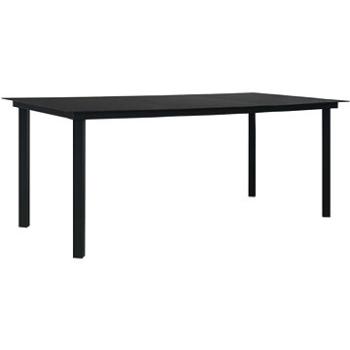 Zahradní jídelní stůl černý 190 × 90 × 74 cm ocel a sklo, 312163 (312163)