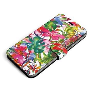 Mobiwear Flip pouzdro pro Huawei P50 Pro - MG07S Pestrobarevné květy a listy (5903516872718)