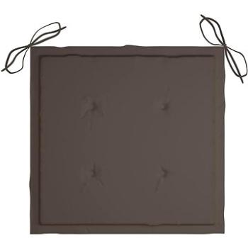 Podušky na zahradní židle 4 ks taupe 50 x 50 x 4 cm textil (314054)