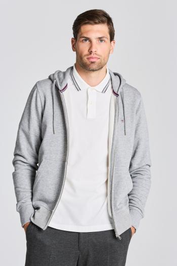 MIKINA GANT THE ORIGINAL FULL ZIP HOODIE šedá S