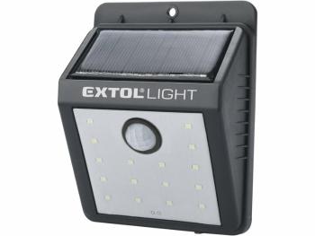 Světlo nástěnné s pohybovým čidlem, 120lm, solární nabíjení EXTOL-LIGHT