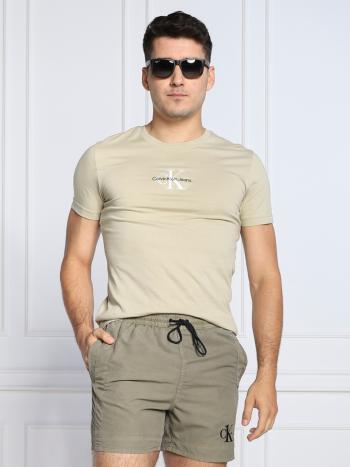 Calvin Klein pánské olivově zelené tričko - XL (RB8)
