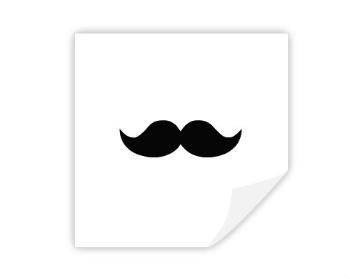 Samolepky hranatý čtverec moustache