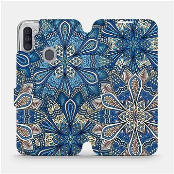 Flipové pouzdro na mobil Samsung Galaxy M11 - V108P Modré mandala květy (5903516386987)