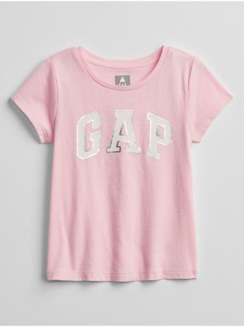 Růžové holčičí dětské tričko GAP Logo t-shirt