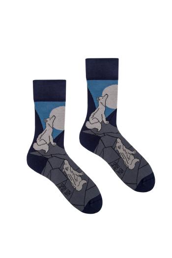Modro-šedé ponožky Wolves