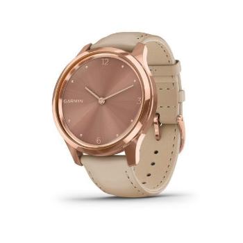 Garmin vívomove3 Luxe, 18K RoseGold/SandLeather Band 010-02241-21