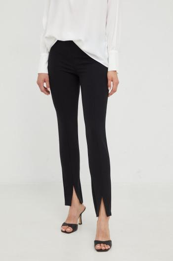 Kalhoty Marella dámské, černá barva, přiléhavé, high waist