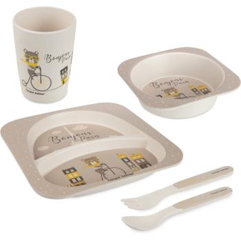 canpol babies Bonjour Paris Set jídelní set pro děti Beige 5 ks