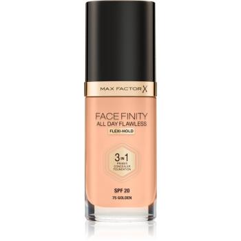 Max Factor Facefinity All Day Flawless dlouhotrvající make-up SPF 20 odstín 75 Golden 30 ml