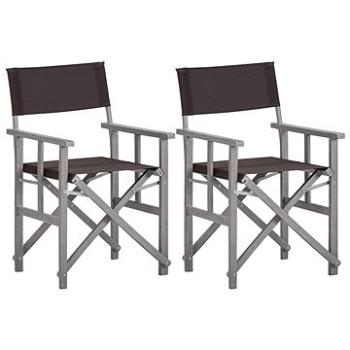 Režisérské židle 2 ks masivní akáciové dřevo 45950 (45950)