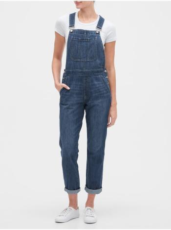 Modré dámské lacláče relaxed denim overalls