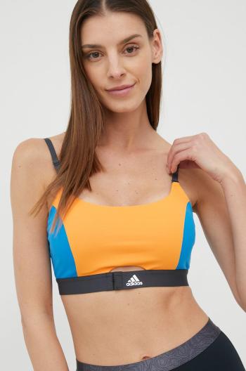 Sportovní podprsenka adidas Performance Aeroimpact Luxe HG4348 oranžová barva