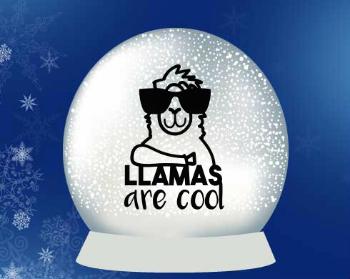 Sněhové těžítko Llamas are cool