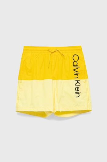 Dětské plavkové šortky Calvin Klein Jeans žlutá barva