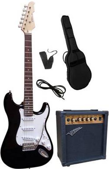 Sada elektronické kytary Vision Guitar VG 15 černá vč. tašky, vč. zesilovače