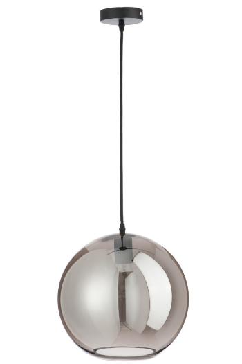 Závěsné skleněné kouřové světlo Ball silver - Ø 30*210 cm 75205